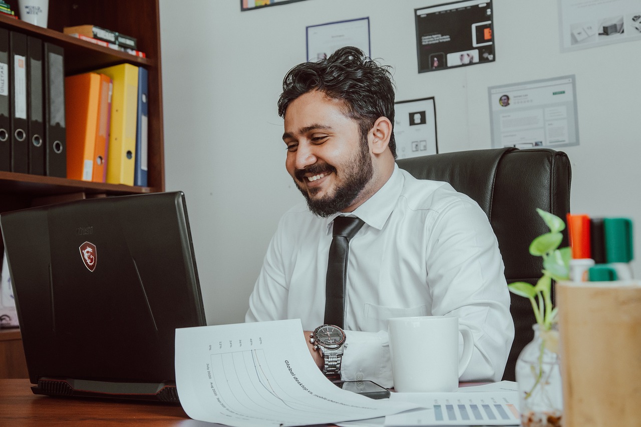 Man, Office, Businessman image